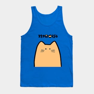 Orange Meow Tank Top